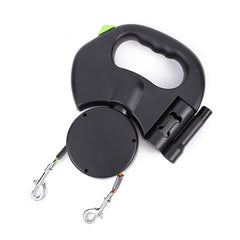 Amazing Dual Retractable Dog Leash With Built-In Flash Light