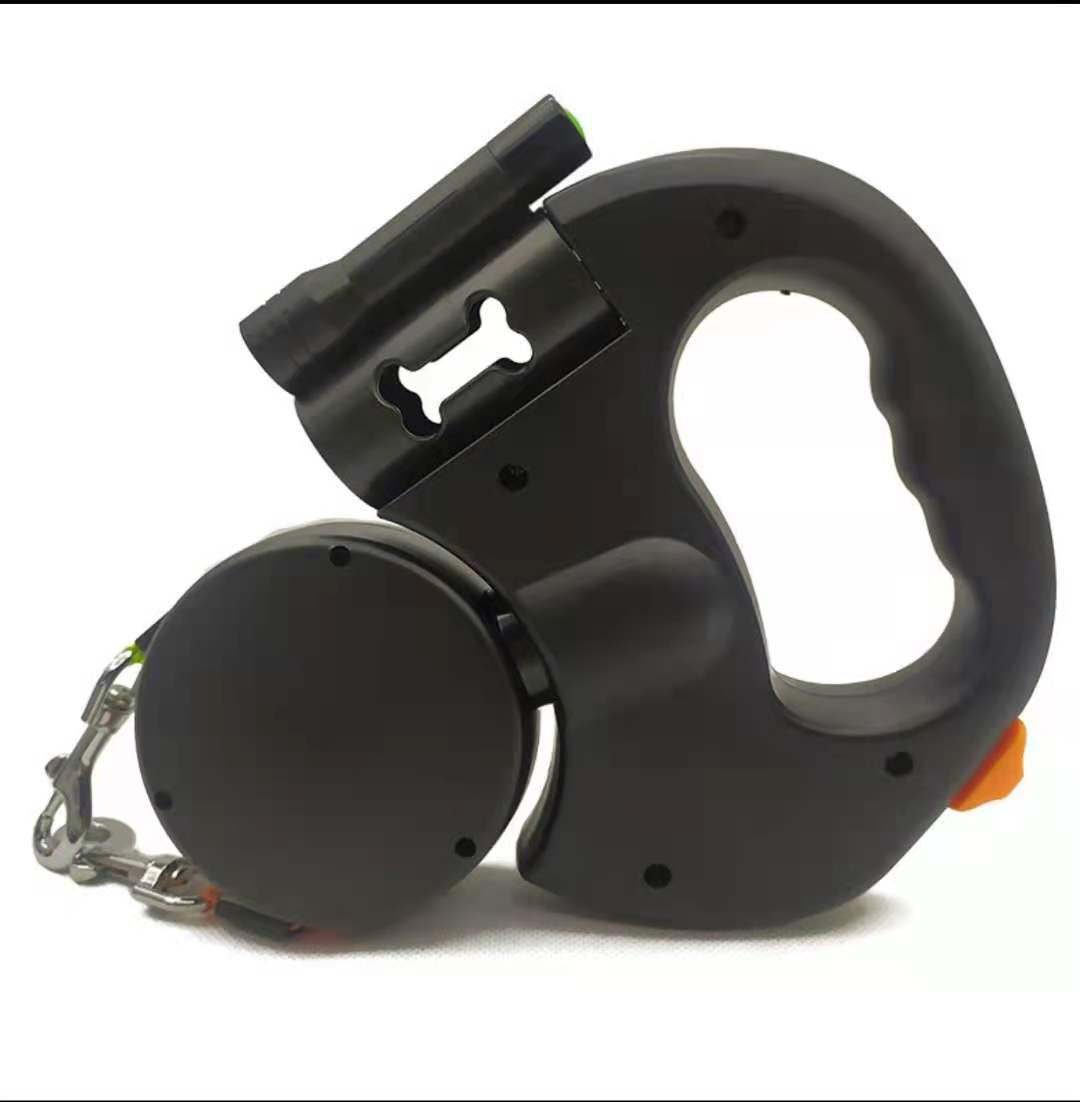 Amazing Dual Retractable Dog Leash With Built-In Flash Light
