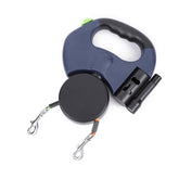 Amazing Dual Retractable Dog Leash With Built-In Flash Light