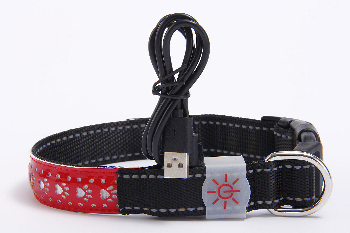 Fantastic And Adjustable Dog Collar With Built-in Led Light