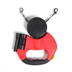 Amazing Dual Retractable Dog Leash With Built-In Flash Light