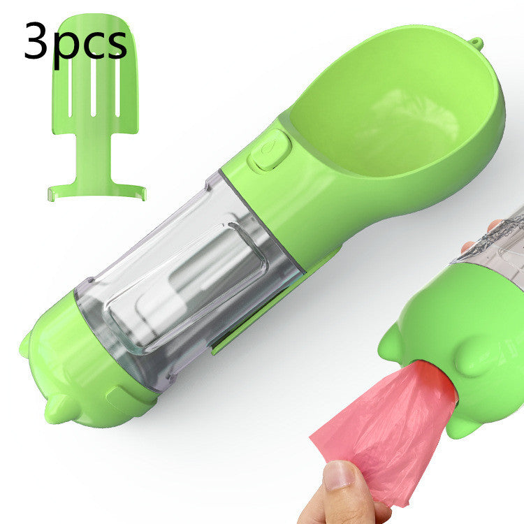 3 In One Water Bottle, Feeder and Garbage Bag